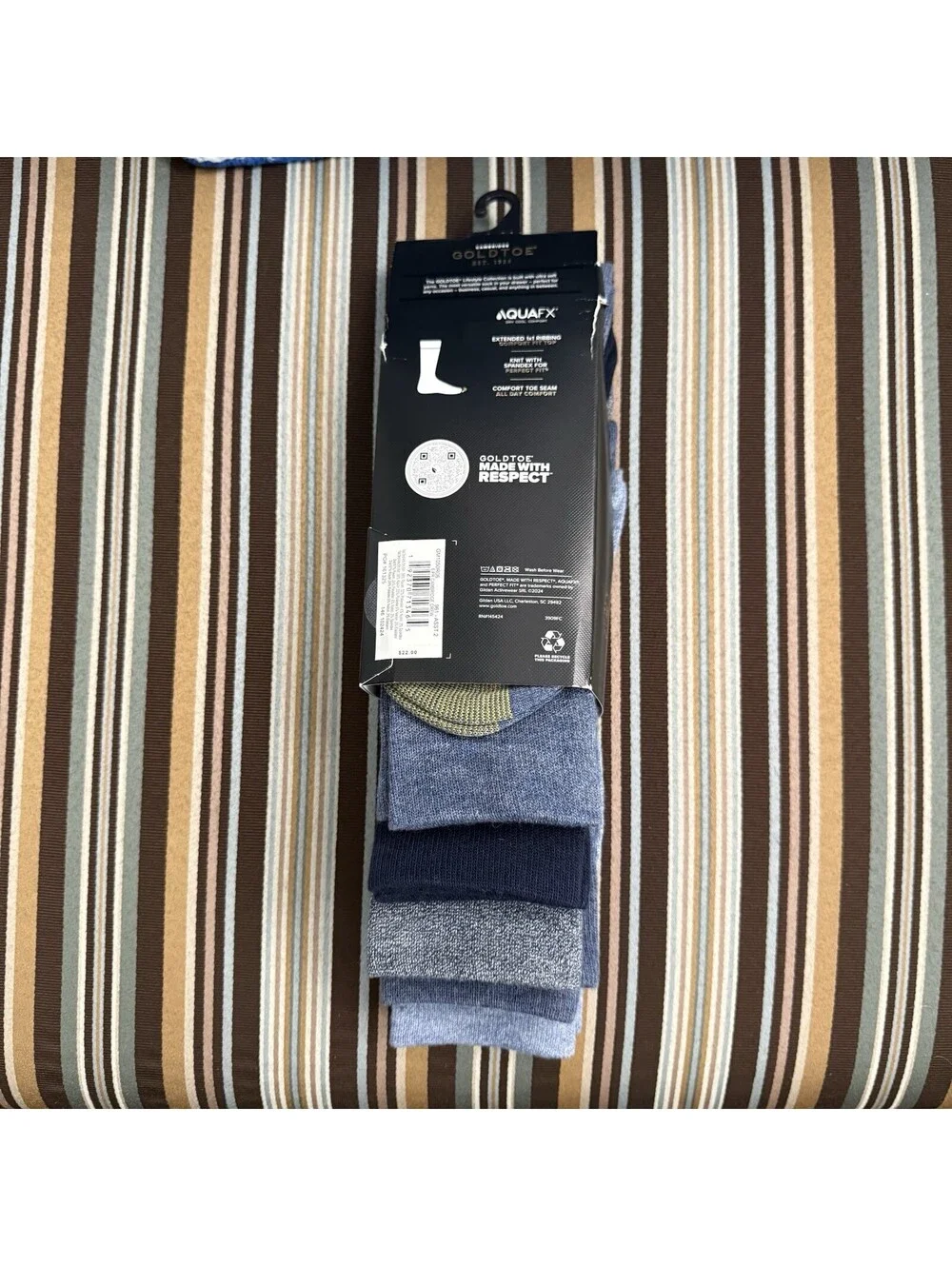 Cambridge Gold Toe Mens Socks Pack of 6 Pairs Cool Dry Comfort Dress Size 6-12.5